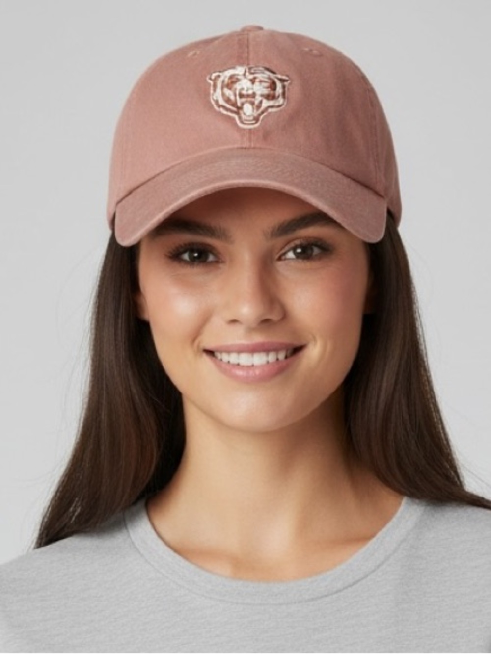 Women's '47 Pink Chicago Bears Embroidered Dusty Rose Adjustable Ballpark Cap